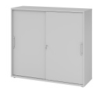 Schrank grau Türe grau H 110 x B 120 x T 40 cm