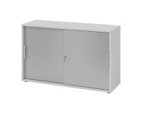 Grey body silver doors H 74,8 x W 120 x D 40 cm