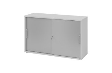 Grey body silver doors H 74,8 x W 120 x D 40 cm