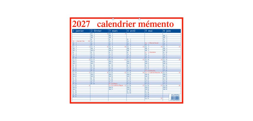 Aurora Memento-kalender 2027 Frans