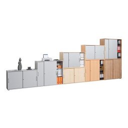 Kast grijs deuren notelaar H 74,8 x B 120 x D 40 cm