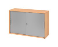 Beech body silver doors H 74,8 x W 120 x D 40 cm