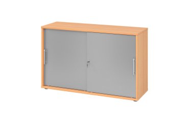 Beech body silver doors H 74,8 x W 120 x D 40 cm