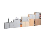 Walnut body silver doors H 74,8 x W 120 x D 40 cm