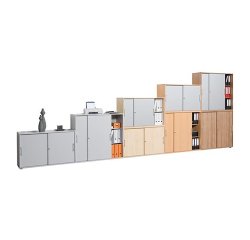 Schrank Ahorn Türe silberfarbig H 74,8 x B 120 x T 40 cm