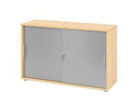 Schrank Ahorn Türe silberfarbig H 74,8 x B 120 x T 40 cm