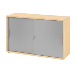 Maple body silver doors H 74,8 x W 120 x D 40 cm