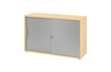Maple body silver doors H 74,8 x W 120 x D 40 cm