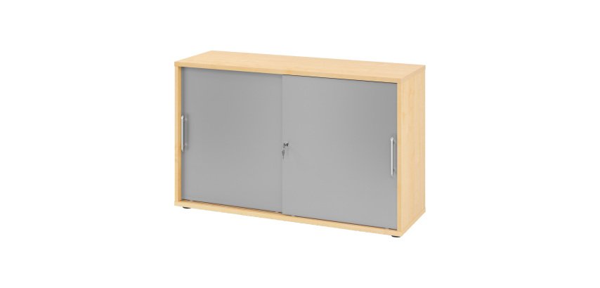 Maple body silver doors H 74,8 x W 120 x D 40 cm