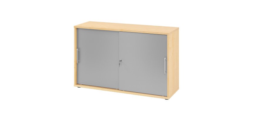 Maple body silver doors H 74,8 x W 120 x D 40 cm