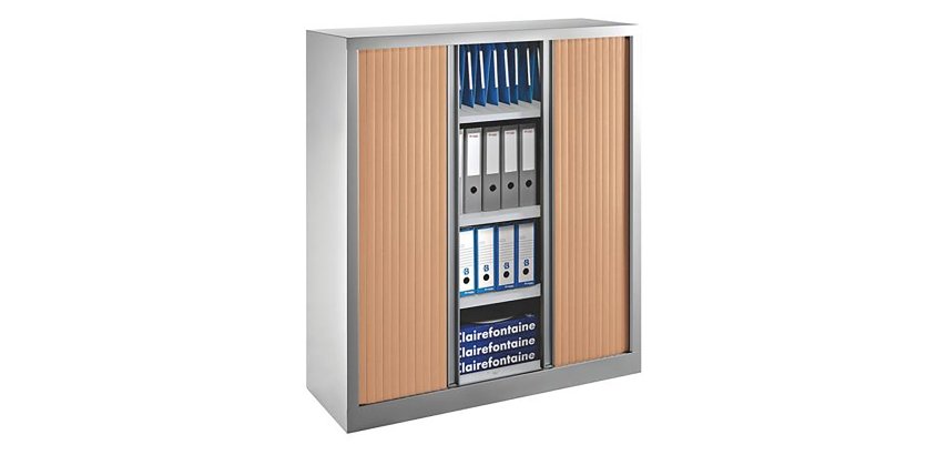 Armoires à rideaux monobloc H 136 x L 120 cm corps aluminium