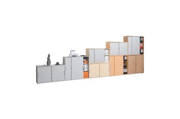 Kast esdoorn deuren grijs H 74,8 x B 120 x D 40 cm