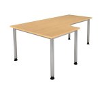 Bureau compact 200 x 80 cm retour 120 cm Manhattan 2