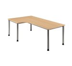 Bureau compact 200 x 80 cm retour 120 cm Manhattan 2