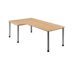 Bureau compact 200 x 80 cm retour 120 cm Manhattan 2