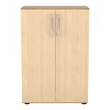 Jeu de 2 portes pleines pour armoire basse Manhattan