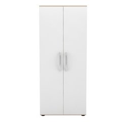 Jeu de 2 portes pleines pour armoire haute Manhattan