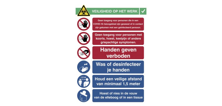 Sticker A3 safety at work (Dutch)