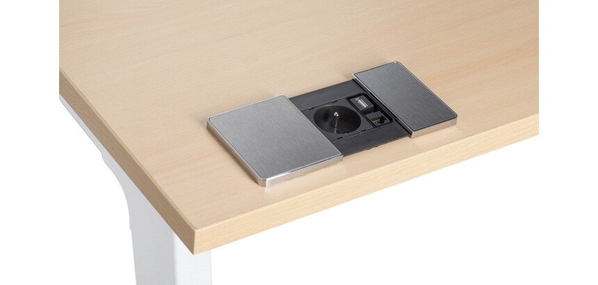 Prise encastrable - 1 prise secteur + 1 port RJ45 + 1 port USB