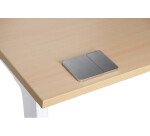 Prise encastrable - 1 prise secteur + 2 ports USB