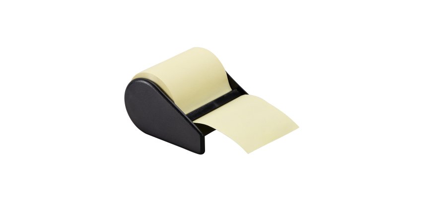 Rouleau distributeur de notes repositionnables autoadhésives Roll notes noir 60 mm x 10 m