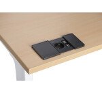 Regleta encastrable con tapa deslizante 1 toma de corriente + 2 puertos USB