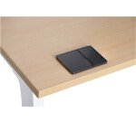 Regleta encastrable con tapa deslizante 1 toma de corriente + 2 puertos USB