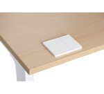 Multiprise encastrable avec couvercle coulissant 1 prise secteur + 2 ports USB - Ø 80 mm