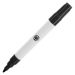 Marqueur effaçable Bruneau pointe ogive 2 à 3 mm noir corps en métal