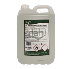 Gel hidroalcohólico higienizante Dahi - Garrafa 5 litros