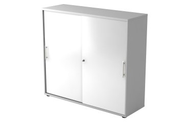 Corps gris, portes blanches H 110 x L 120 x P 40 cm