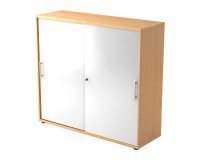 Esdoorn kast, witte deuren H 110 x B 120 x D 40 cm