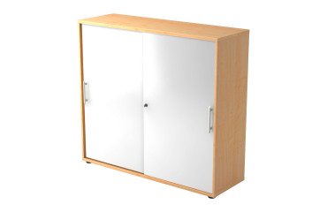 Maple body, white doors H 110 x W 120 x D 40 cm