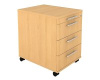 Mobile cabinet with 4 drawers Manhattan Beech