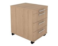 Mobile cabinet with 3 drawers Manhattan walnut