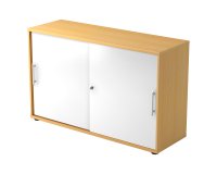 Bucher Schrank ,  Weißen Türen H 74,8 x B 120 x T 40 cm