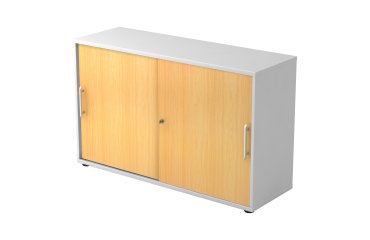 White body, beech doors H 74,8 x W 120 x D 40 cm