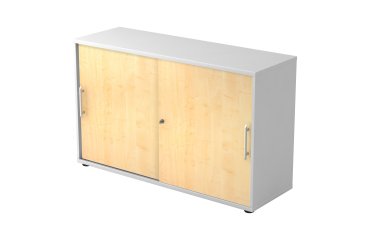 White body, maple doors H 74,8 x W 120 x D 40 cm