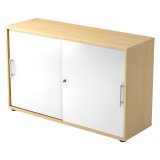 Esdoorn kast, witte deuren H 74,8 x B 120 x D 40 cm