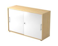 Esdoorn kast, witte deuren H 74,8 x B 120 x D 40 cm