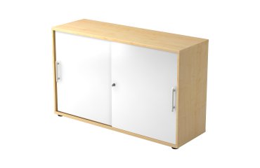 Maple body, white doors H 74,8 x W 120 x D 40 cm