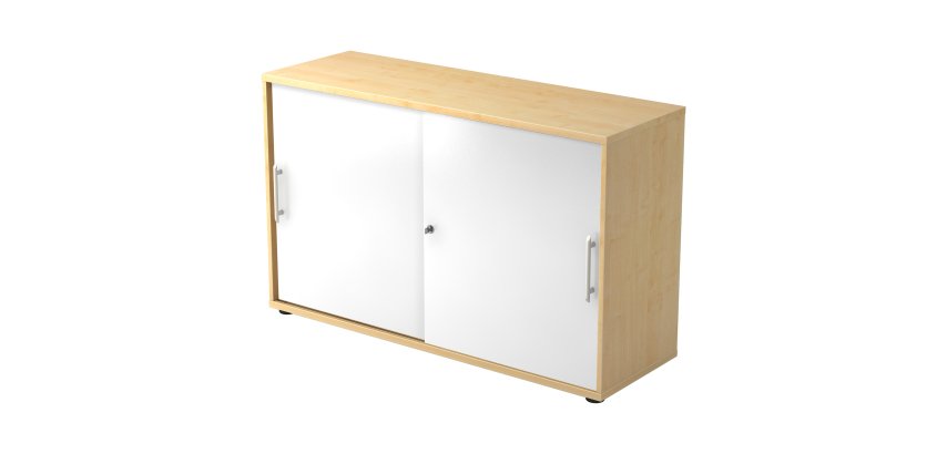 Ahorn Schrank ,  Weißen Türen H 74,8 x B 120 x T 40 cm