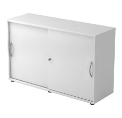 Witte kast, witte deuren H 74,8 x B 120 x D 40 cm