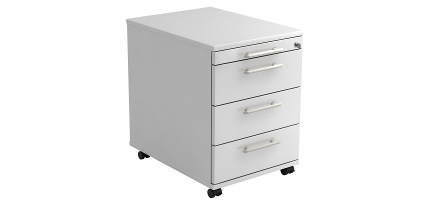 Mobile drawer cabinet 4 drawers Manhattan White