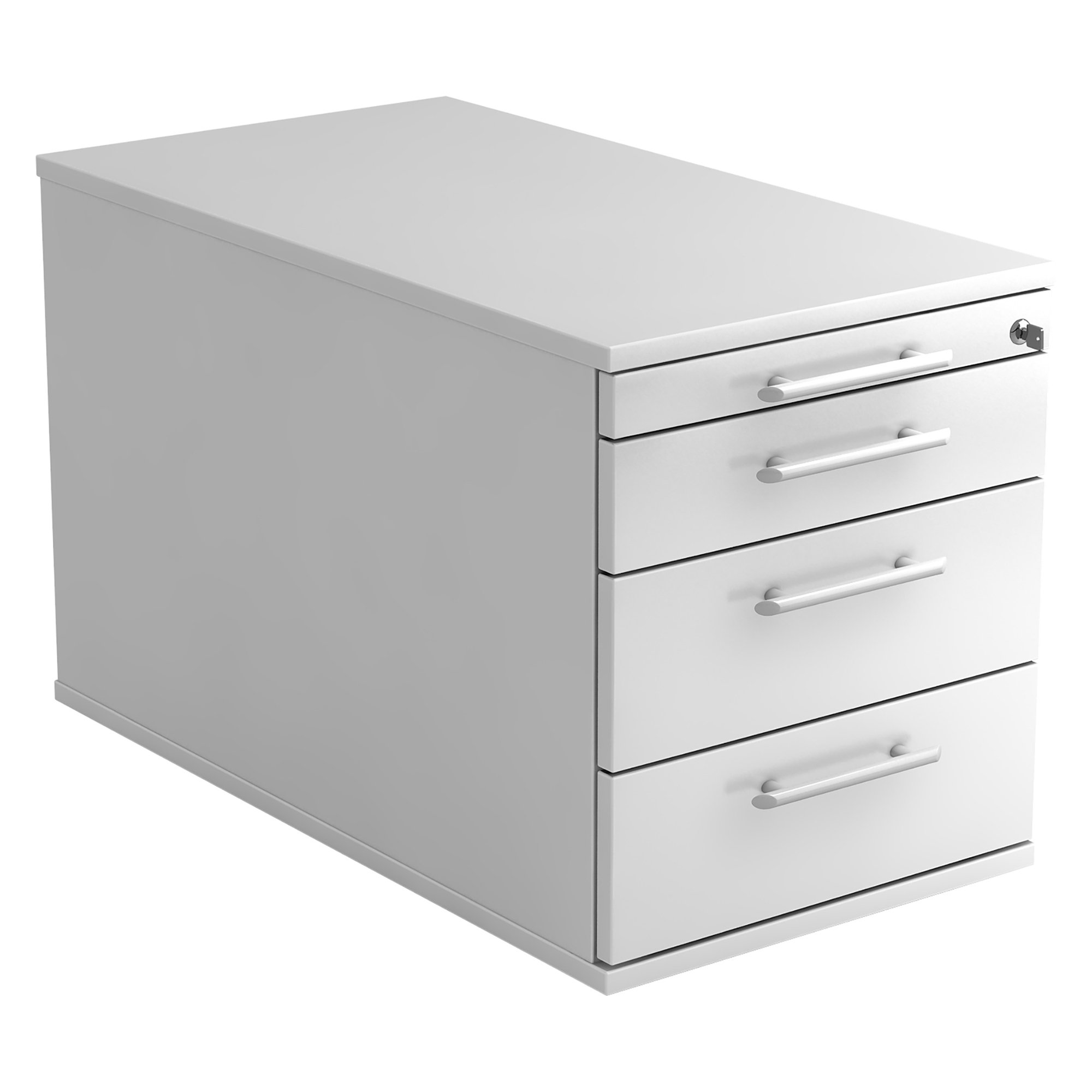 Mobile cabinet 4 drawers, extra depth Manhattan White