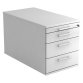 Mobile cabinet 4 drawers, extra depth Manhattan White