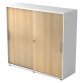 White body, maple doors H 110 x W 120 x D 40 cm