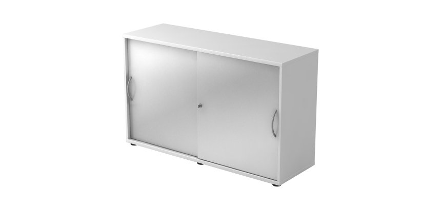 White body, silver doors H 74,8 x W 120 x D 40 cm