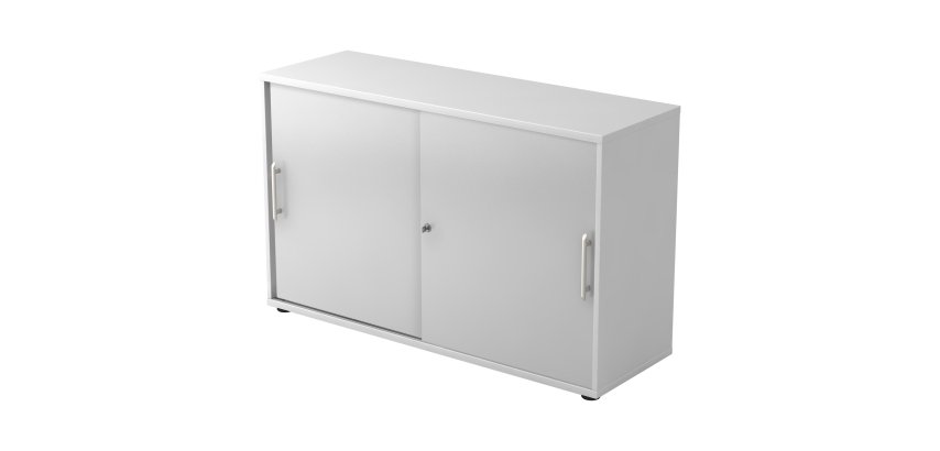 White body, grey doors H 74,8 x W 120 x D 40 cm