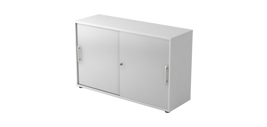 White body, grey doors H 74,8 x W 120 x D 40 cm